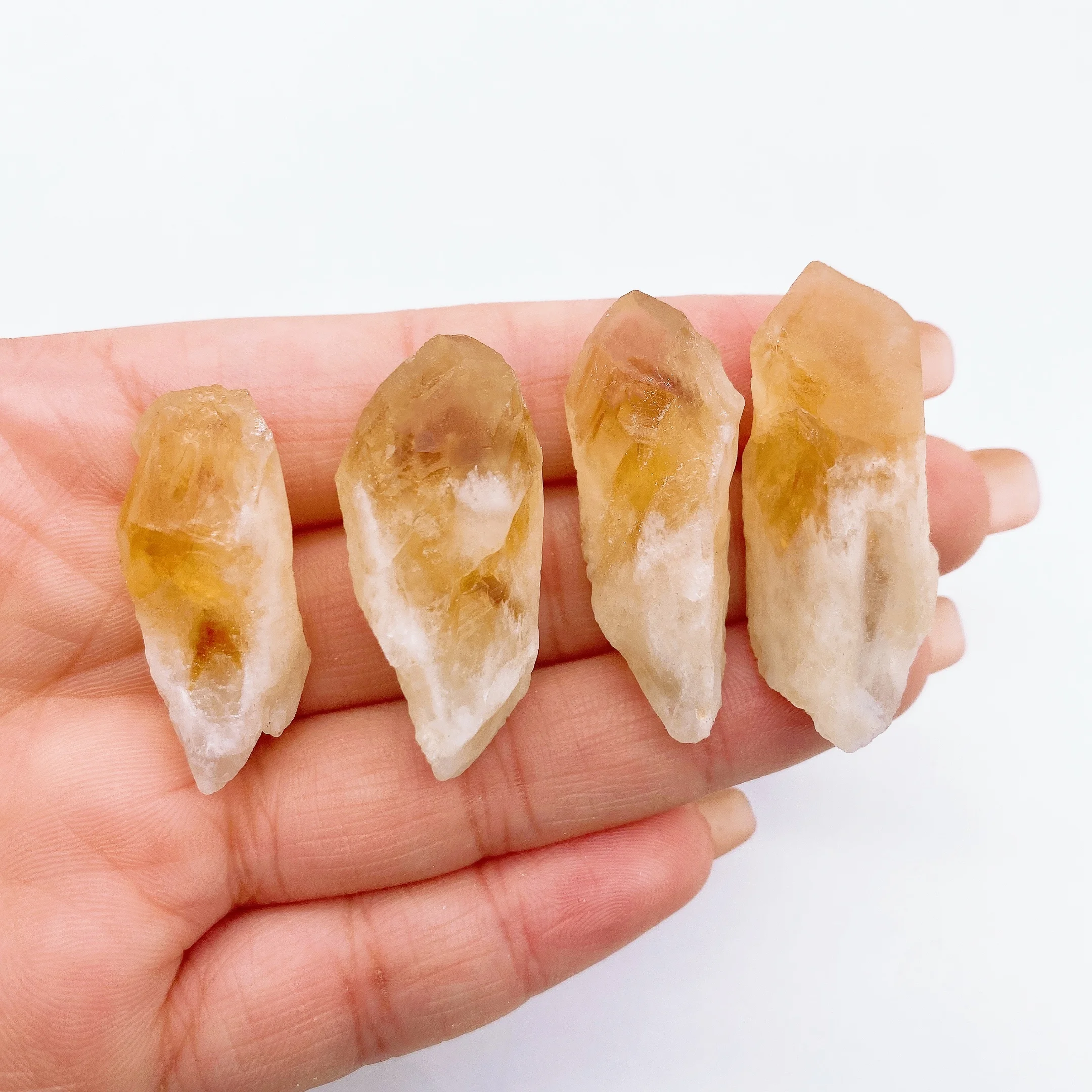 Natural Rough Citrine Tooth Point Raw Crystal Yellow Quartz Stone Aquarium Reiki Healing Home DecorDIY Pendant Accessory Gift