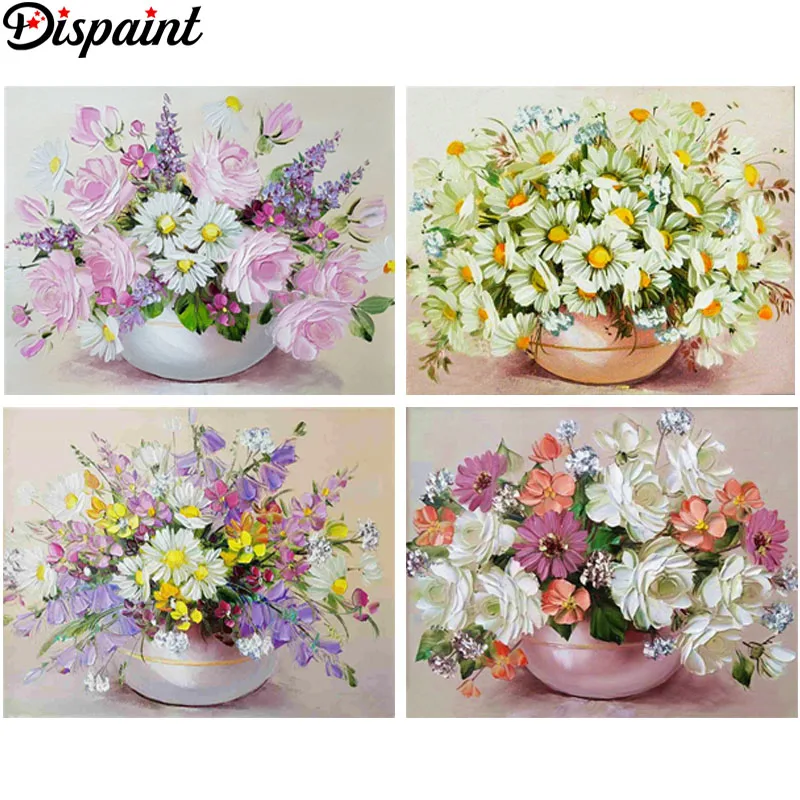 

Dispaint Full Square/Round Drill 5D DIY Diamond Painting "Flower color landscape" 3D Embroidery Cross Stitch 5D Home Decor Gift