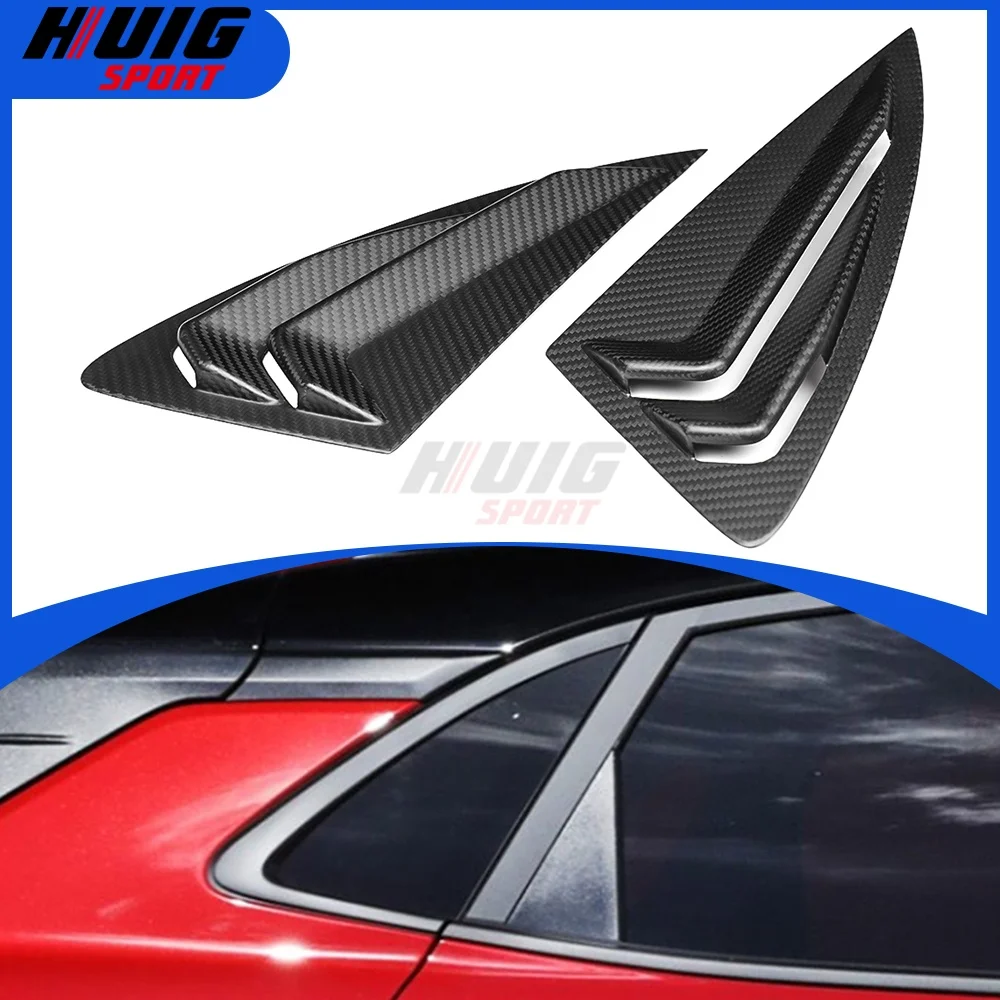 

Carbon Exterior Car Rear Window Shutters Triangle Cover Sticker Trim Accessories For Hyundai Kona N Kona N Line 2021 2022 2023