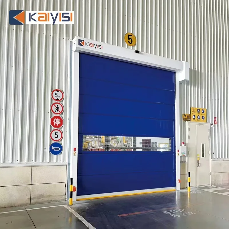 Customized Roll Up Door Rapid Rolling High Speed Roller Shutter With Steel Wind-resistant Pole For Factory And Workshop