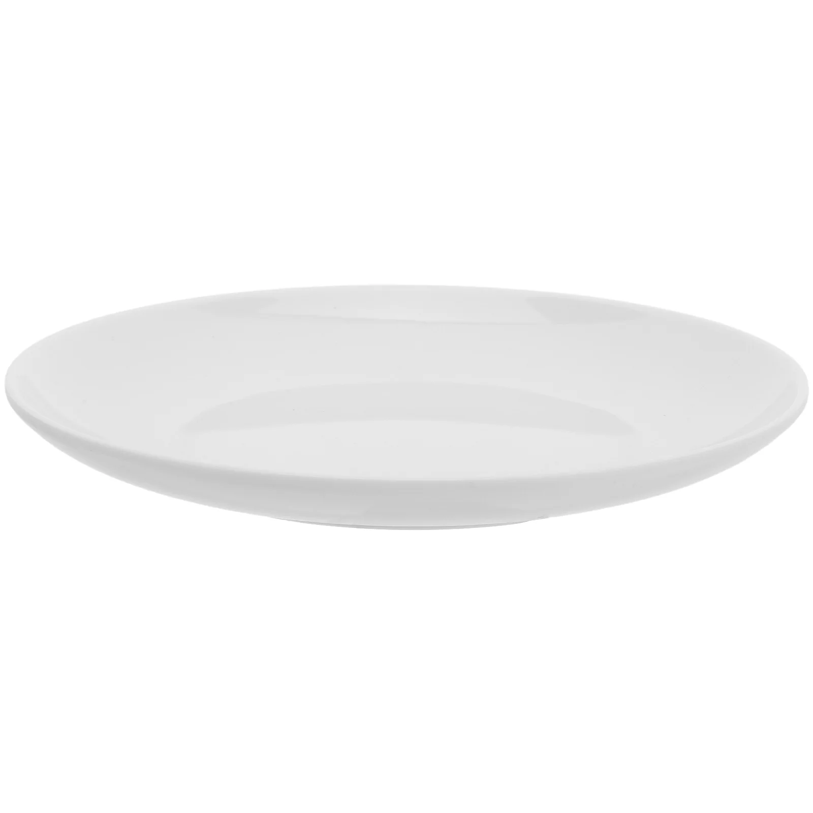 

White Round Plastic Dinner Plates Shatterproof Lightweight for Home Commercial Buffet Picnic Sushi Dessert Party