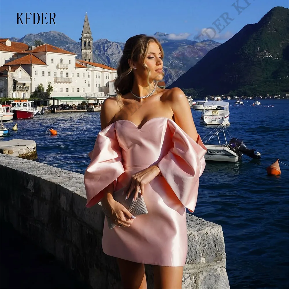 

Sweet Pink Satin Short A-Line Homecoming Dress Mini Flare Skirt Cocktail Party Gown Vestido De Fiesta 2026 Customized