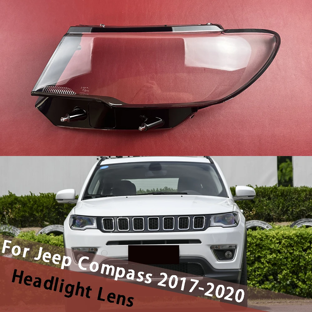 

For Jeep Compass 2017-2020 Headlamp Cover Shade Transparent Lampshade Housing Headlight Shell Plexiglass Replace Original Lens