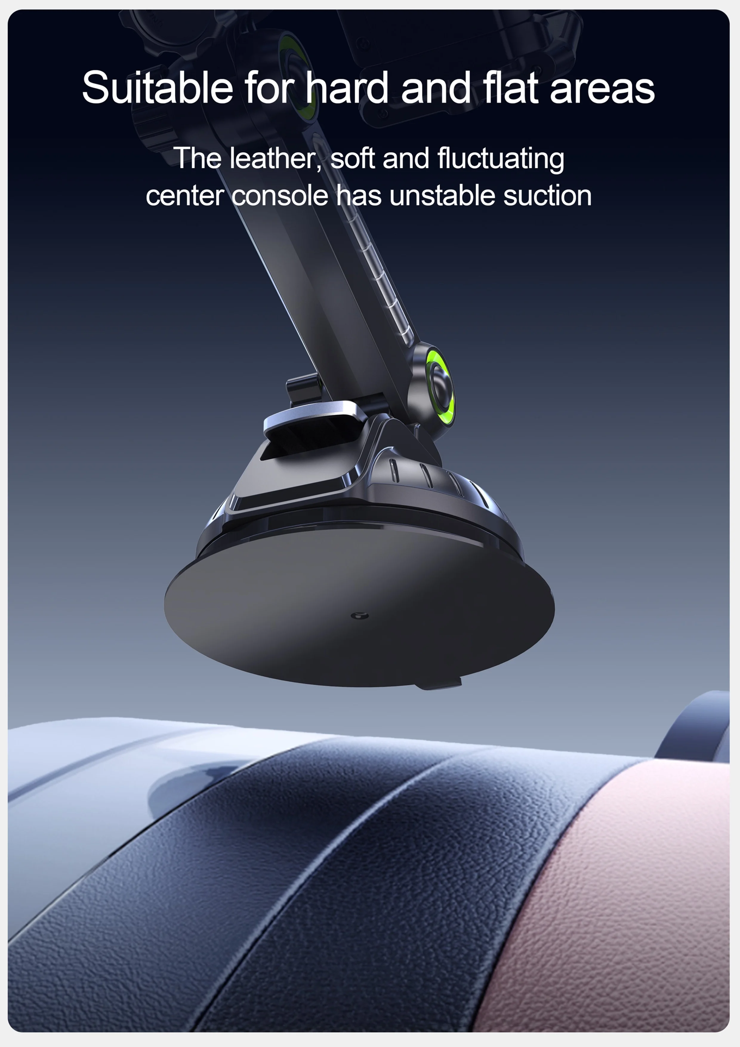 SMGXHE Armaturenbrett-Tablet-Halterung für Auto mit Saugnapfbefestigung, universell passend für 7"-15"-Tablets und 4"-7"-Handys – Detail 8