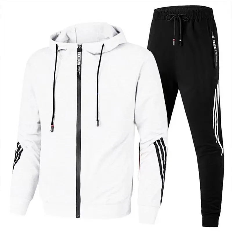 New cross-border men's casual sports hooded suit, men's running sportswear set. Custom LOGO is available with your own design.