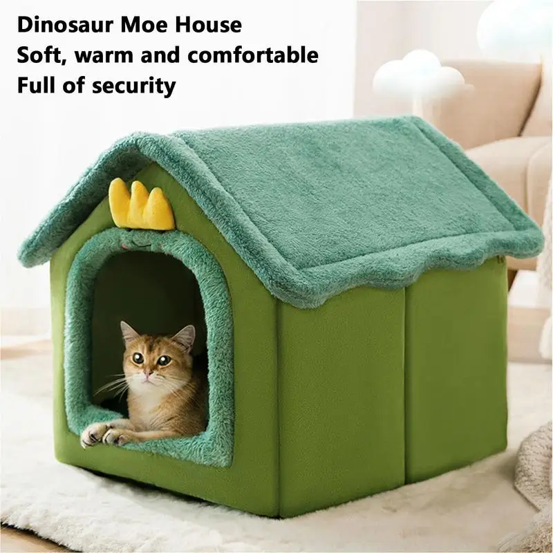 Cat House Winter Warm Pet Cave Bed Cat Basket For Small Dogs Warm Soft Cat Bed Mat Kennel Puppy House Deep Sleep Pet Bed  House