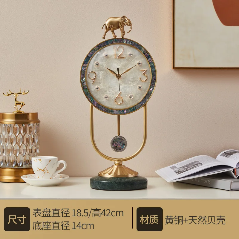 

Shell clock elephant hot sale color shell wall clock silent punctual home accessories