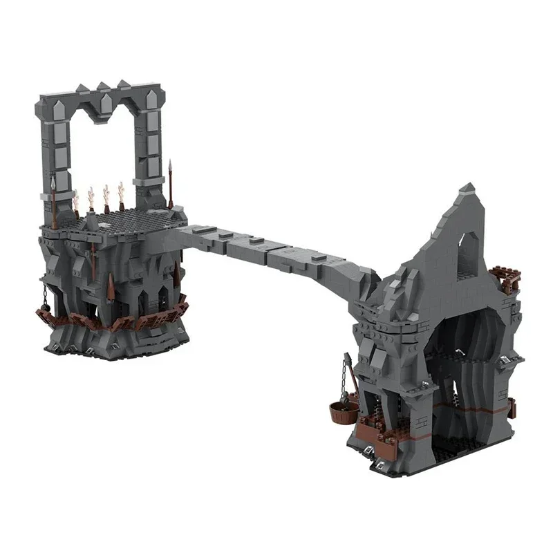 魔法の指輪映画シーン Moc ビルディングブロック Dum Bridge モデルテクノロジーレンガ DIY 組み立てストリートビューおもちゃ建設ギフト