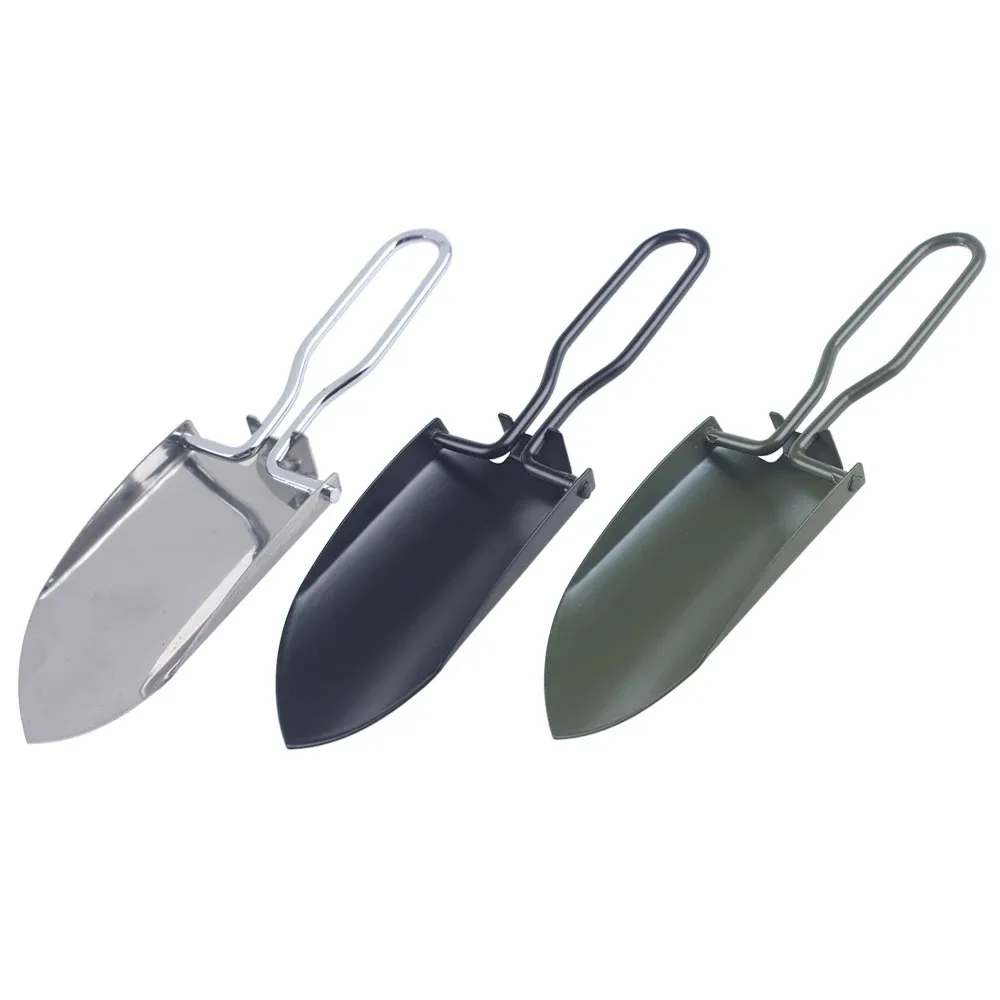 

Mini Stainless Steel Garden Tools Collapsible Folding Shovel Camping Spade Gardening Tool Cloth Package