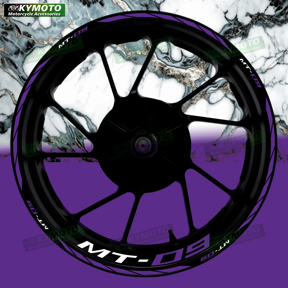 

Для MT-09 MT09 аксессуары для мотоциклов 17-дюймовые наклейки на передние и задние колеса обтекатель ступицы колеса модифицированные светоотражающие наклейки