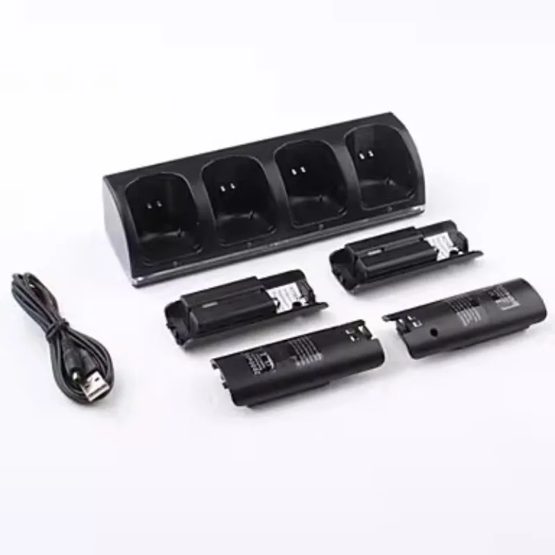 4 Ports Charging Dock Station With 4 Battery Packs