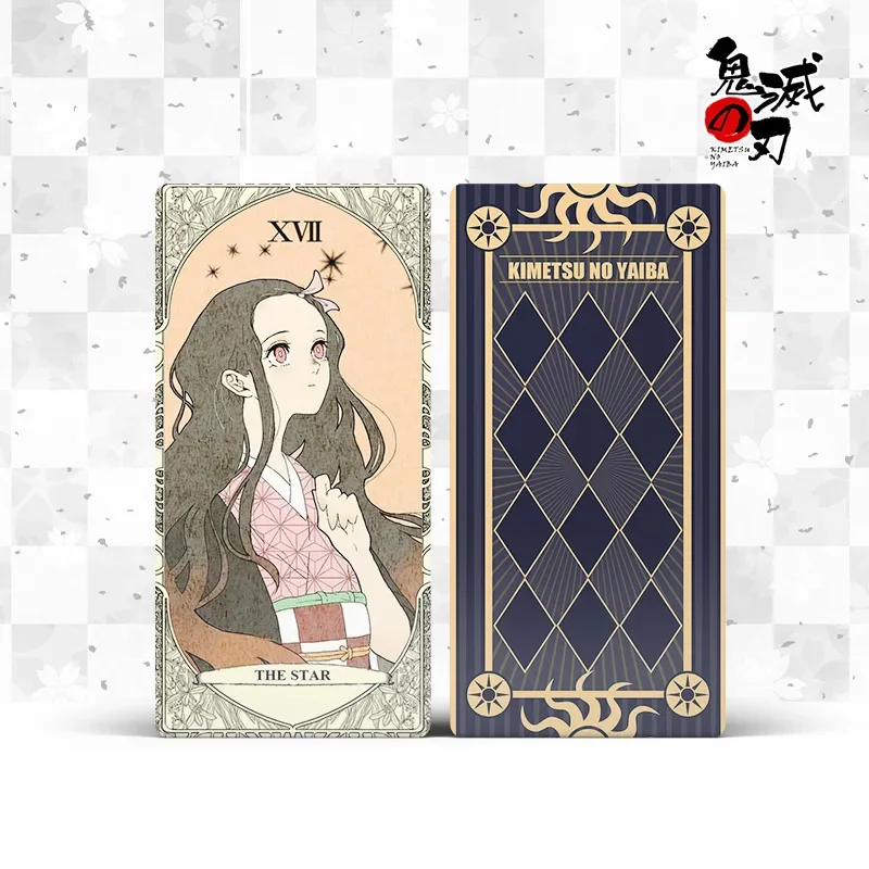 Anime 22 Buah Demon Slayer Slayer Tarot Tanjirou Nezuko Kimetsu No Yeyang Kartu Tarot Alat Peraga Cosplay Permainan Genshin Hadiah Kartu Dampak