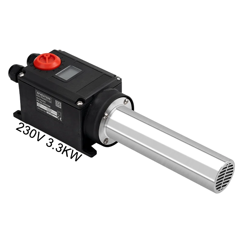 

China 3300W Electric Hot Air Heater Low Price 650° Heating Supplies 230V 1KW 2KW 3.3KW Electric Hot air Heaters