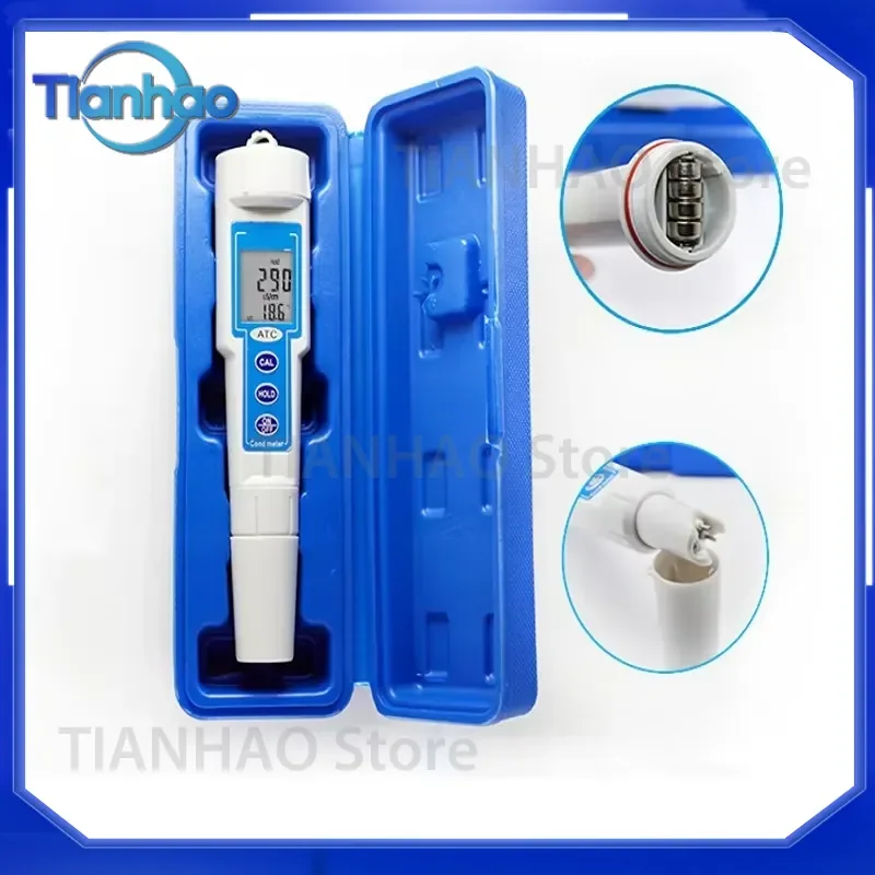 Pen Style TDS Water Quality Conductivity pH Test Waterproof Meter for Tap Water Hardness Tester Portable EC Instrument Tester