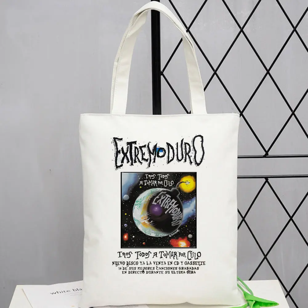 Extremoduro Canvas Tote Bags Sustainable Events Handmade Green Living Shopping Bag Insulated Personalized Digital Print