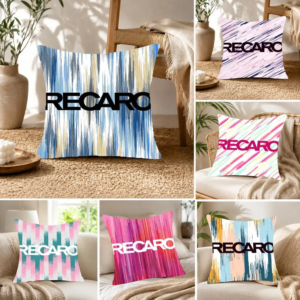 Auto parts brand Recaro Cushion Cover Fluffy velvet Nordic style plush Living room sofa decorative