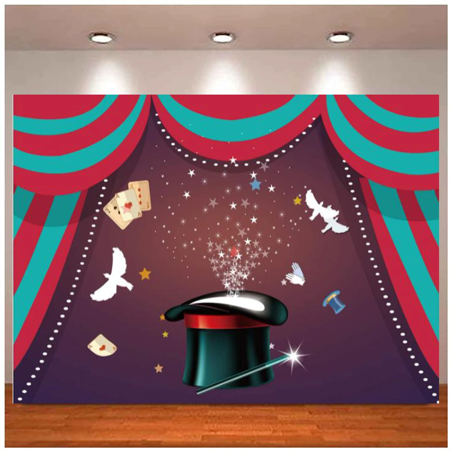 Magic Show Photography Backdrop Party Event Portrait Background Customized Banner Photo Studio Props