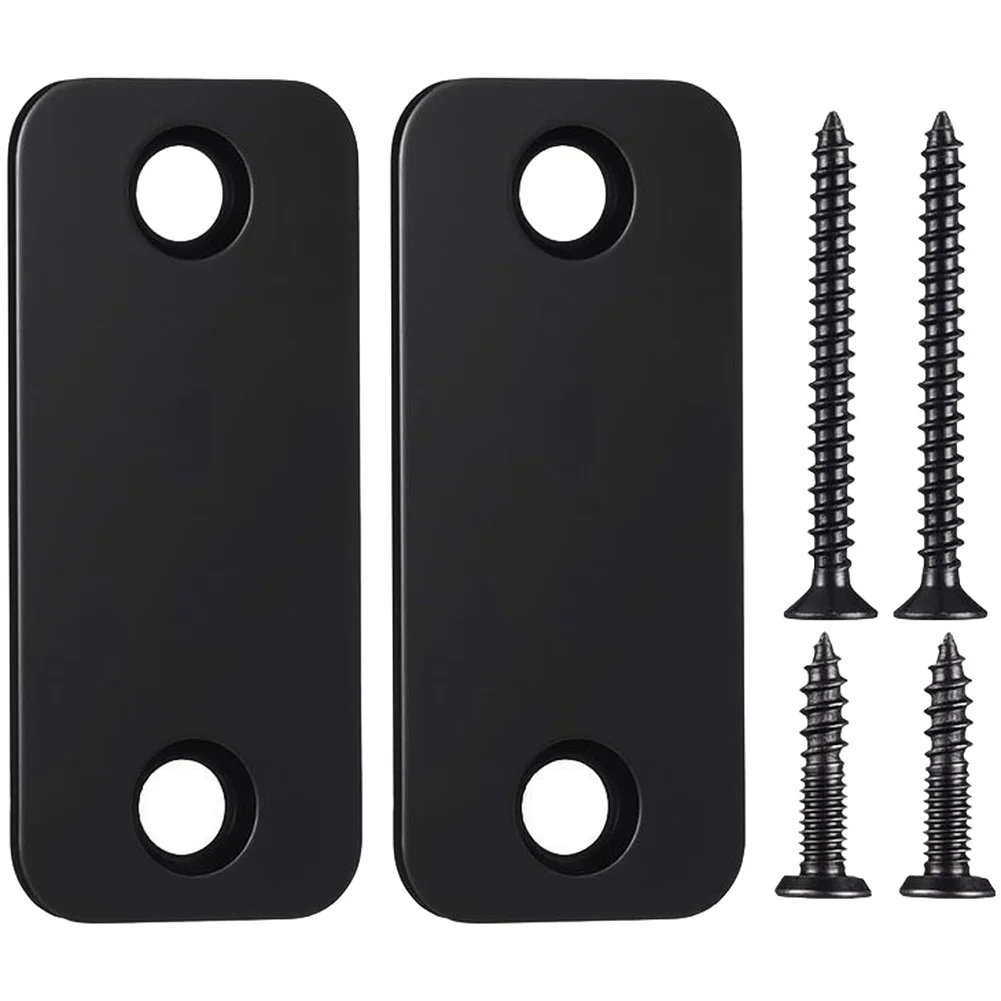 2 Set Stainless Steel Door Edge Filler Panels 304 Grade for Door Strike Plate and Latch Hole Coverage and Reinforcement