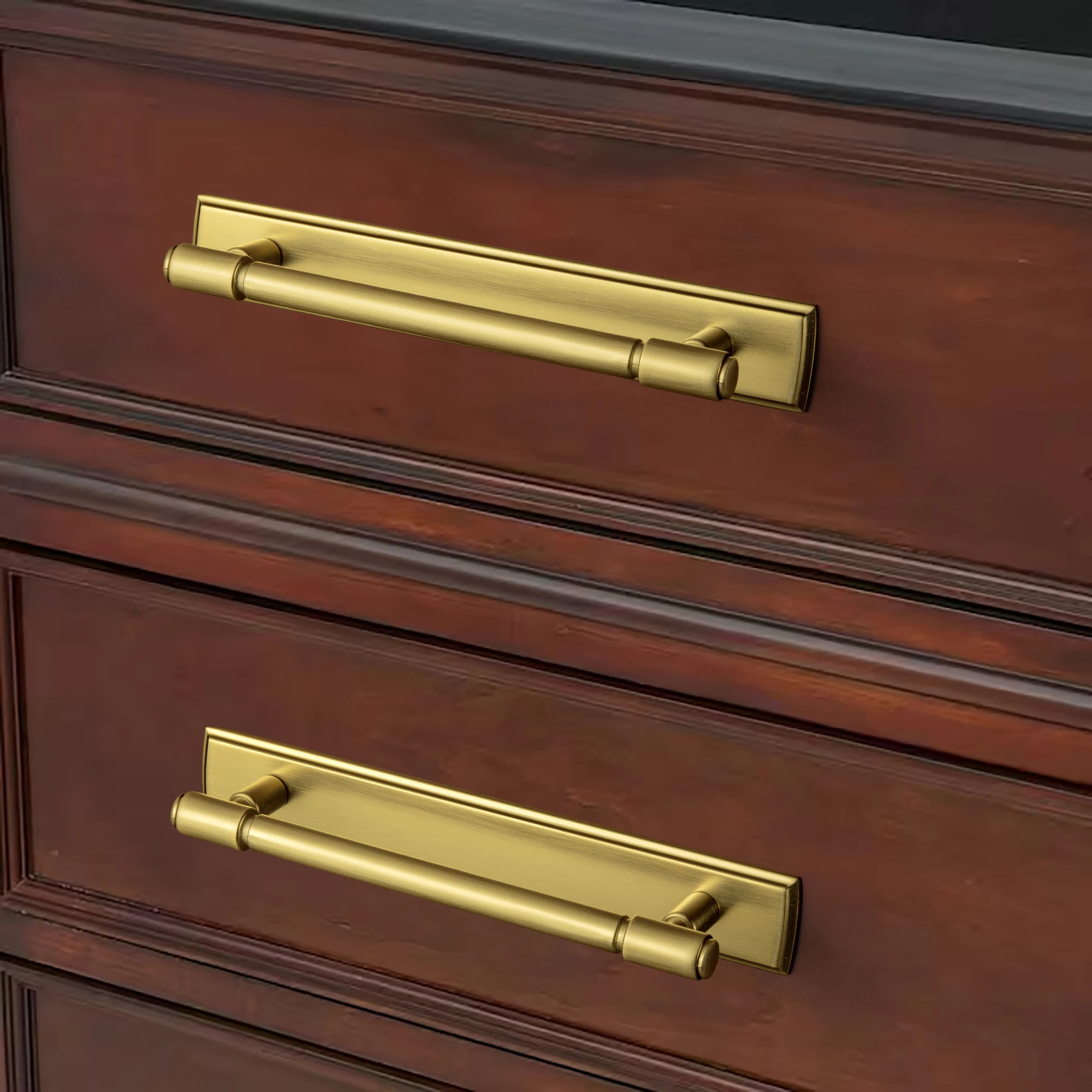 TONA Cabinet Bar Pull with Backplate Retro Furniture Handle for Kitchen Furniture 5''/7.6''inch-2231