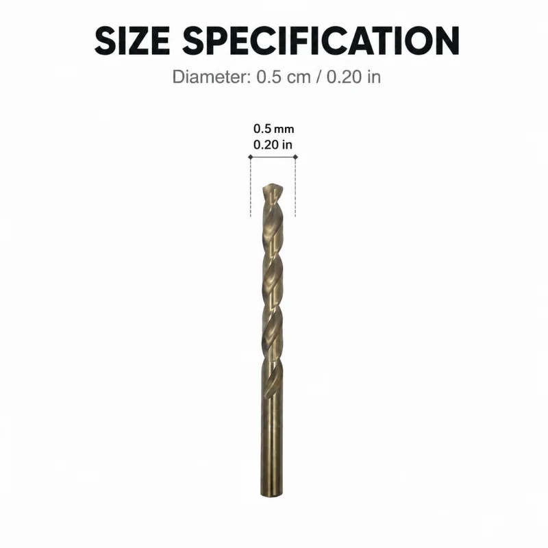 5mm HSS Twist Drill Bit High Precision Sharp Cutting Drill Bit Multi‑Purpose for Wood Metal Plastic Workshop DIY Use