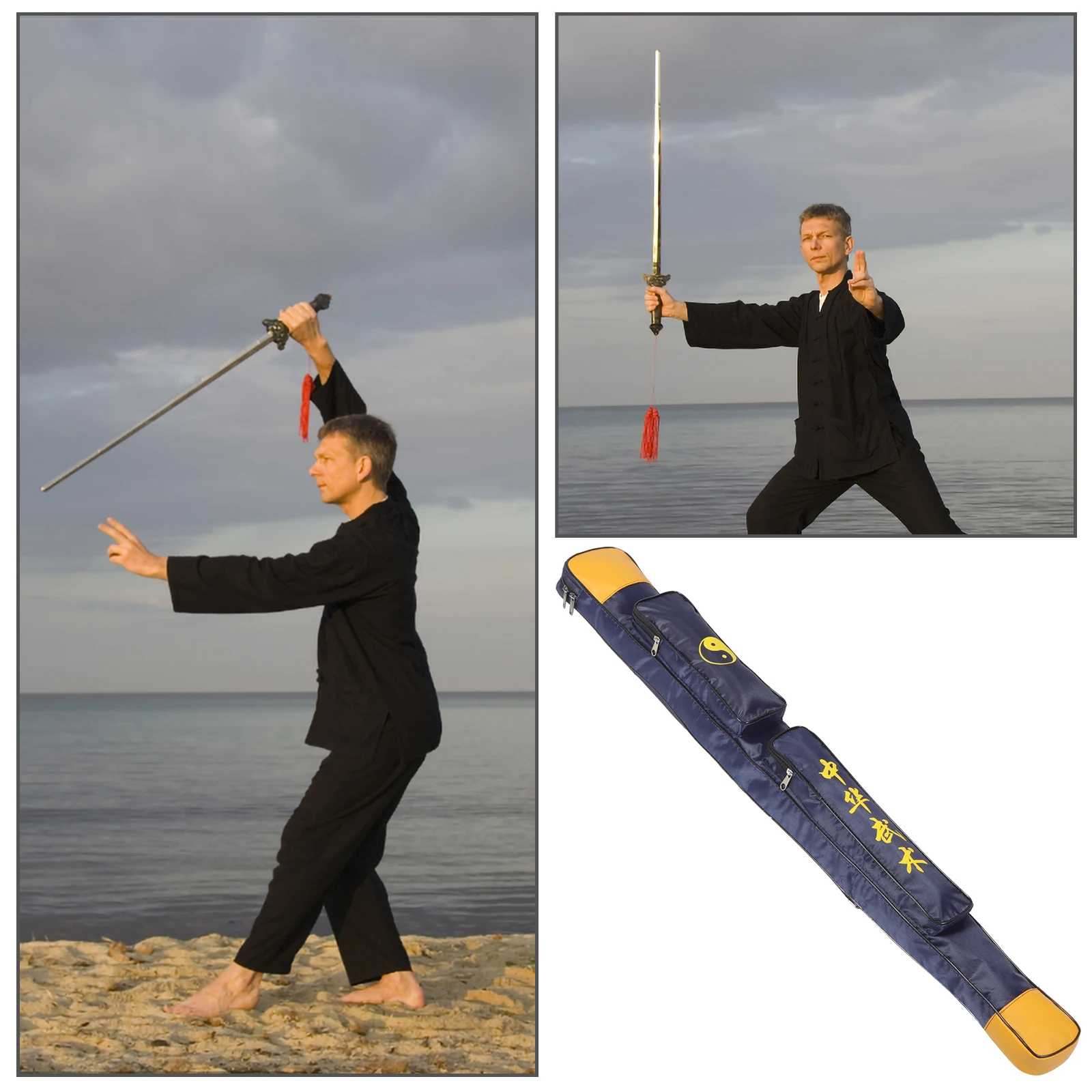 Thicken Canvas Martial Tai Chi Kung Fu Bag Sword Bag Wushu Knife Package Chinese Martial Canvas Single Layer Sword Bag