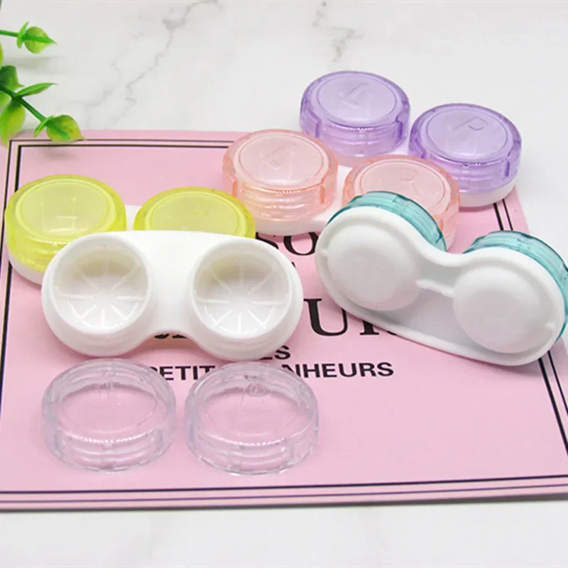 Contact Lenses Case L+R Mini ColoredContact Lens Box for Colored Eyes Travel Eyewear Accessories Kit Holder Lens Container