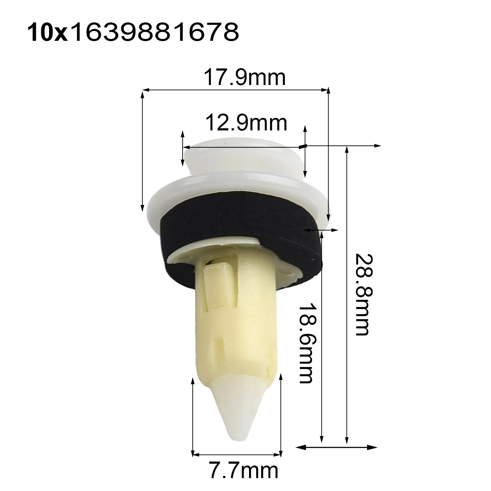 

10Pcs Plastic Fastener Clip-Inner Door Panel With Sealer A1639881678, 1639881678 For Mercedes W163 Trim Panel Fastener Clamp