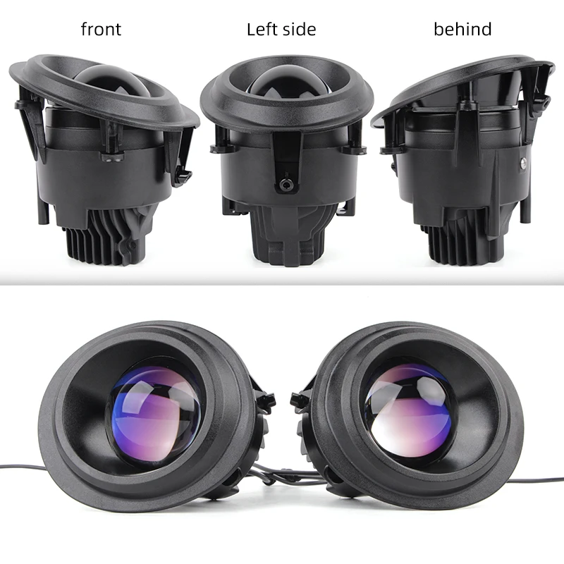 Blue Film Bi Led Projectors Lens 3Inch Fog Lights 3 Colors 3000K 4300K 6000K Waterproof High Low Beam LED Headlights For Hilux