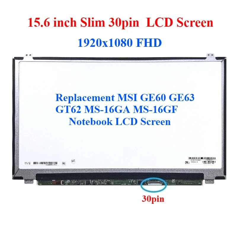 

Для MSI GE60 GE63 GT62 MS-16GA MS-16GF ЖК-экран ноутбука
