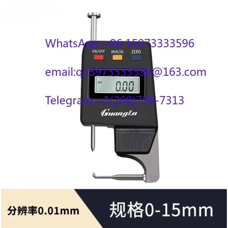 Digital Thickness Gauge Card Gauge Flat Pointed Tip Design 0-1mm Range High Precision Measuring Tool for Industrial Thickness