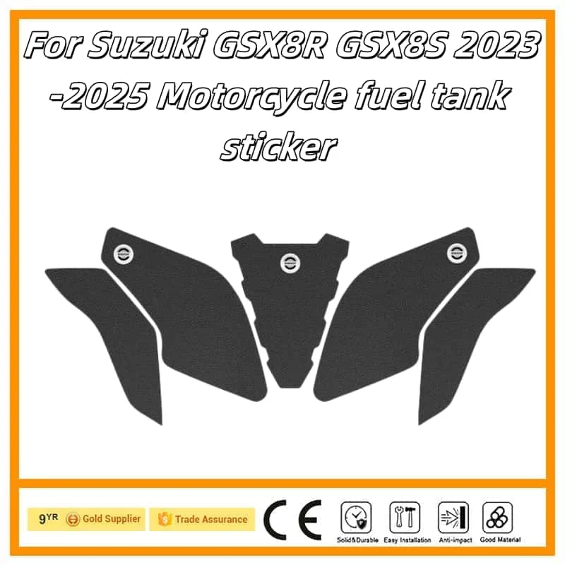 

Motorcycle Sticker Tank Non Slip Tank Traction Side Pad Protective Decal For Suzuki GSX8R GSX8S 2023-2025