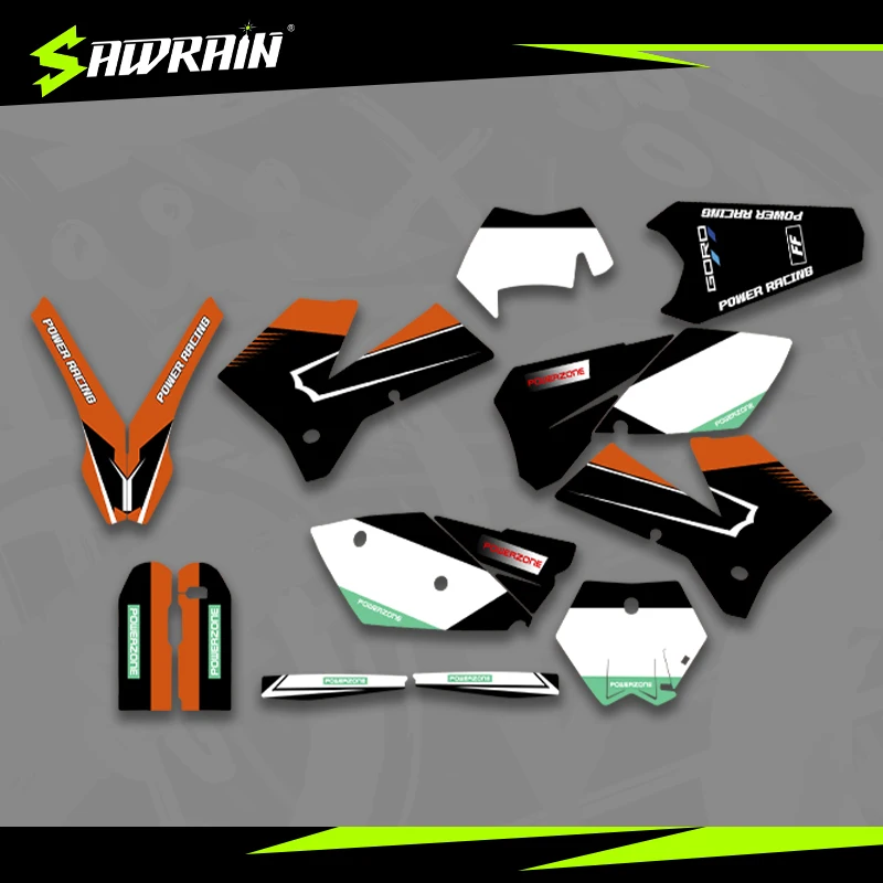 

Мотоциклетные графические фоны Sawrain, наборы наклеек для KTM EXC XCW SXF 05-06SXF 06-07EXC 004