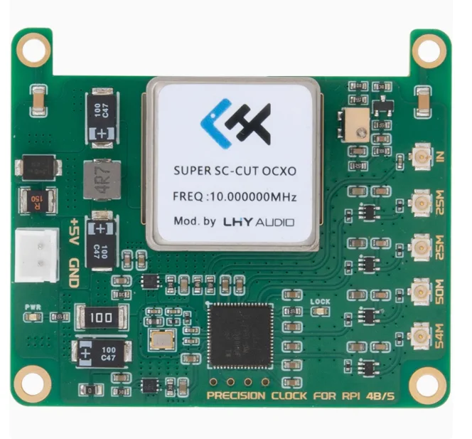 LHY Raspberry Pi 4B/5 verbesserte OCXO extrem rauscharme Quarzoszillator-PLL-Uhrenplatine mit konstanter Temperatur