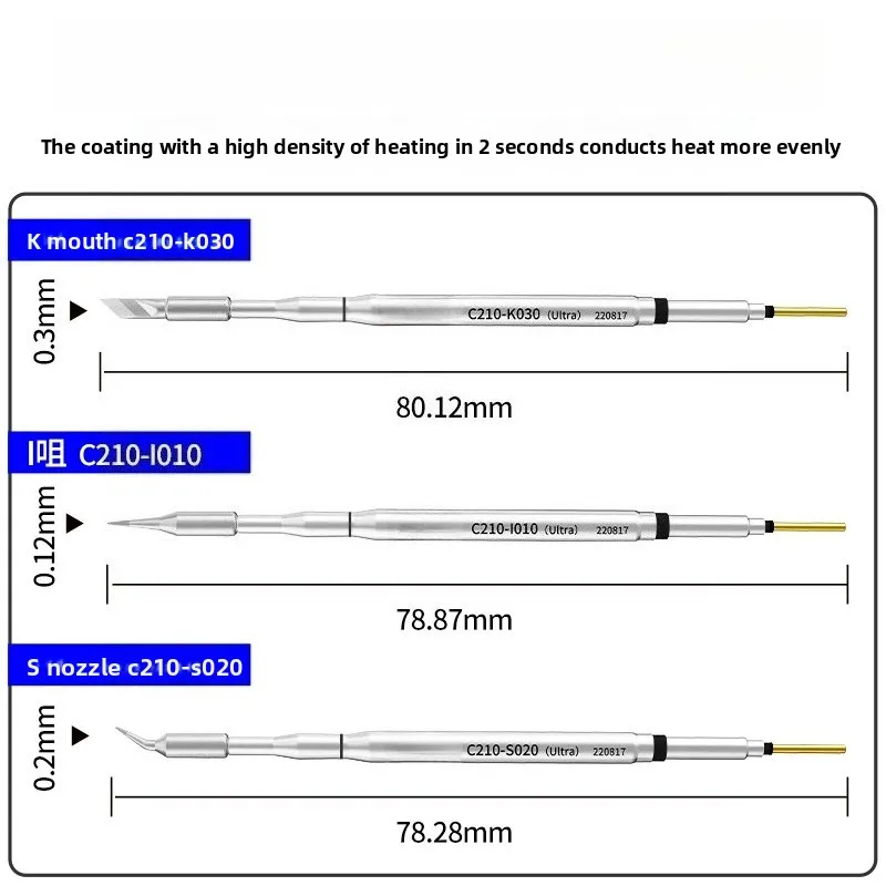 AIXUN Multi-Model Soldering Iron Tips Compatible with T12 T245 Handles for Circuit Maintenance Work