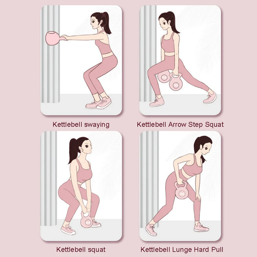 Macaron Colored Kettlebells For Women\'s Dumbbells Home Deep Squat Fitness Equipment Private Education For Slimming Arms