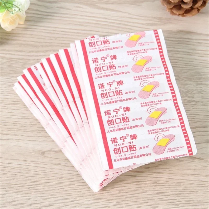 50Pcs Waterproof Breathable Wound Hemostasis Sticker Band First Aid Bandage Cushion Adhesive Plaster Medical Band-Aids Bandages