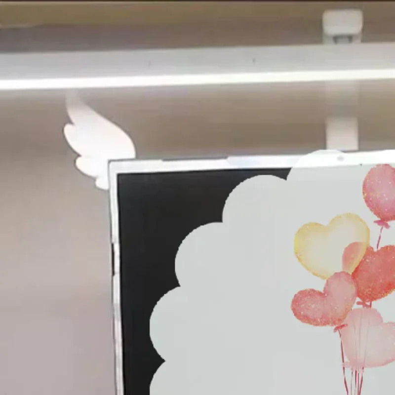 1Pair 3D Printing Cute Decorative Ornaments E-sports Room Wings Monitor Decorative Ornaments Creative Gifts For Friends