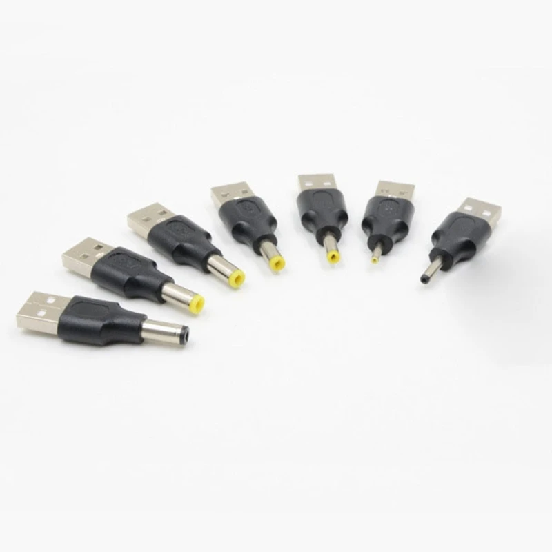 USB to DC 5V Adapter USB Male to DC Male Jack Converter USB to DC 2.5x0.7mm 3.5x1.35mm 4.0x1.7mm 5.5x2.5mm Connector