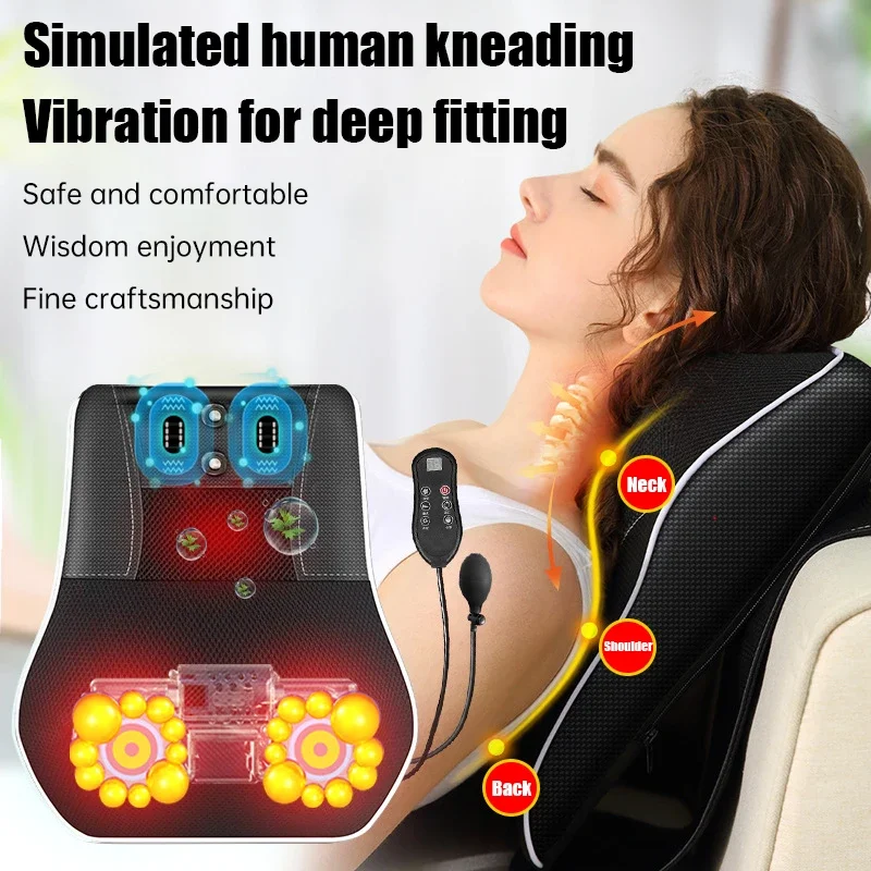 

New pattern Lumbar massager, Car Home Neck massage cushion, cervical kneading multifunctional massager, spinal back massager