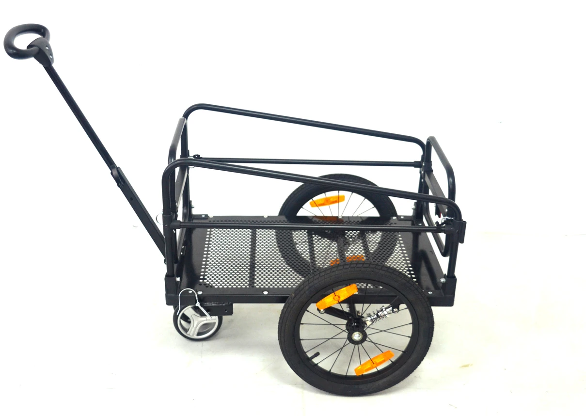 자전거 트레일러 짐 트레일러 알루미늄 합금 3-in-1 기능 라이딩 트레일러 캠핑 소형 트레일러 화물 트레일러 접이식