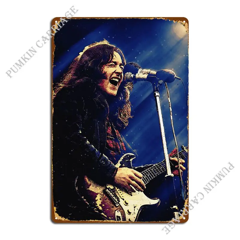 William Rory Gallagher Metal Plaque Mural Decoration Club Bar Cinema Tin Sign Poster