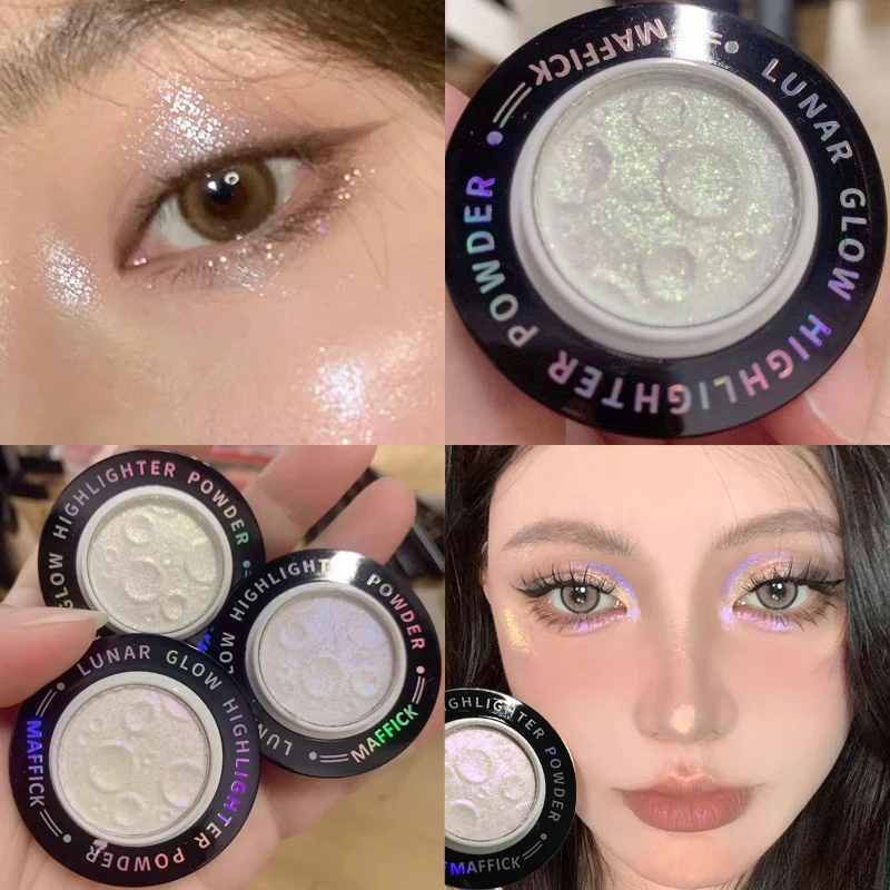 Monochrome Glitter Powder Planet Highlighter Lasting Polarized Shimmer Eyeshadow Face Brighten Illuminator Makeup Cosmetics