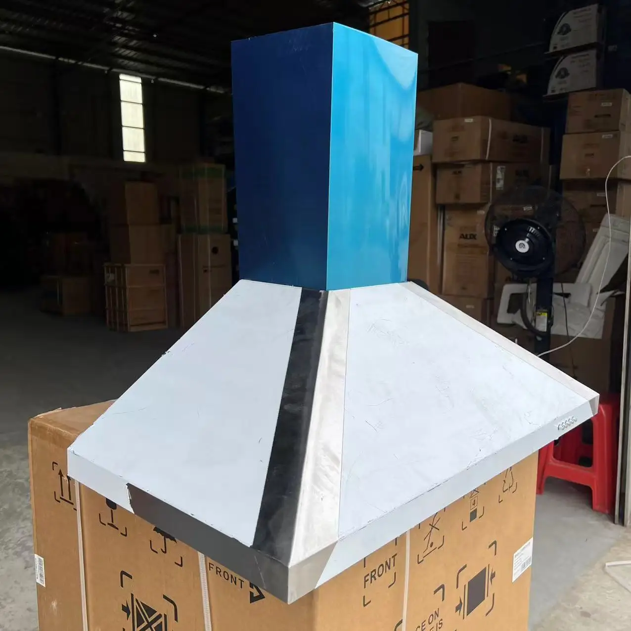 Range Hood 600/900mm T Shaped Extractor for Kitchen Top Discharge Stainless Steel Body Silver Household Foshan Ready to Ship