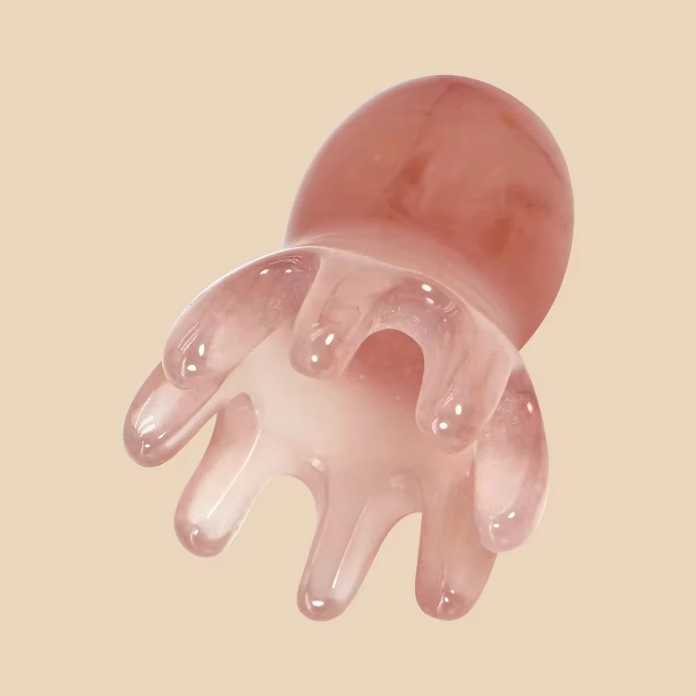Niedlicher Oktopus-Kopfhautmassagekamm (aus Harz) | Koreanische Haarpflege, Stressabbau, gegen Haarausfall, tragbarer Kopfmassagegerät für Zuhause und unterwegs. – Detail 9