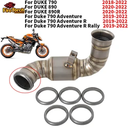 Motorcycle Exhaust Pipe For DUKE KTM 690 790 890 Adventur R Rally Link Pipe Gasket Escape Original Eliminator Enhanced Crush