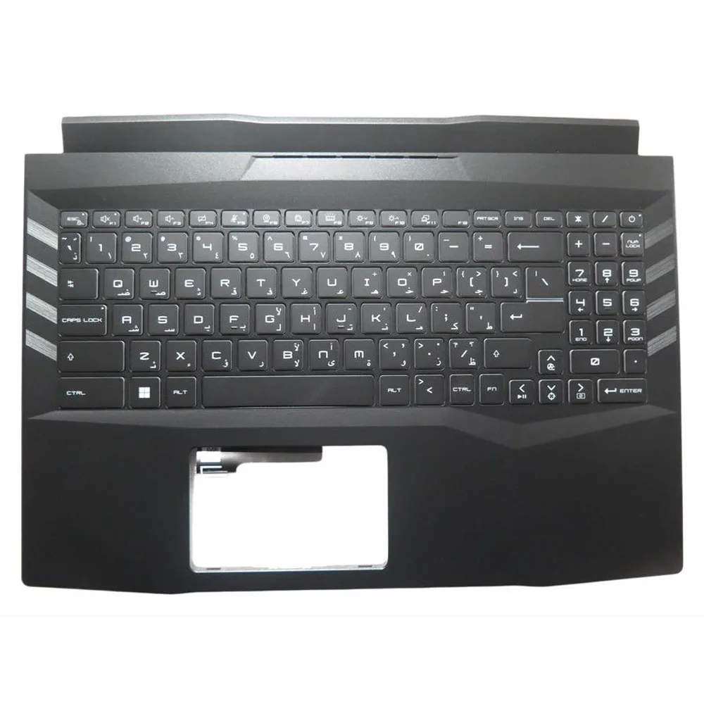 C=For Laptop PalmRest&Keyboard GL66  MSI V203222CK2 S1N3EAR2N2SA0 S1N3EOS204SA0 V203222CK1 NSK-FG0BBN S1N3EHB204SA0 No Touchpad