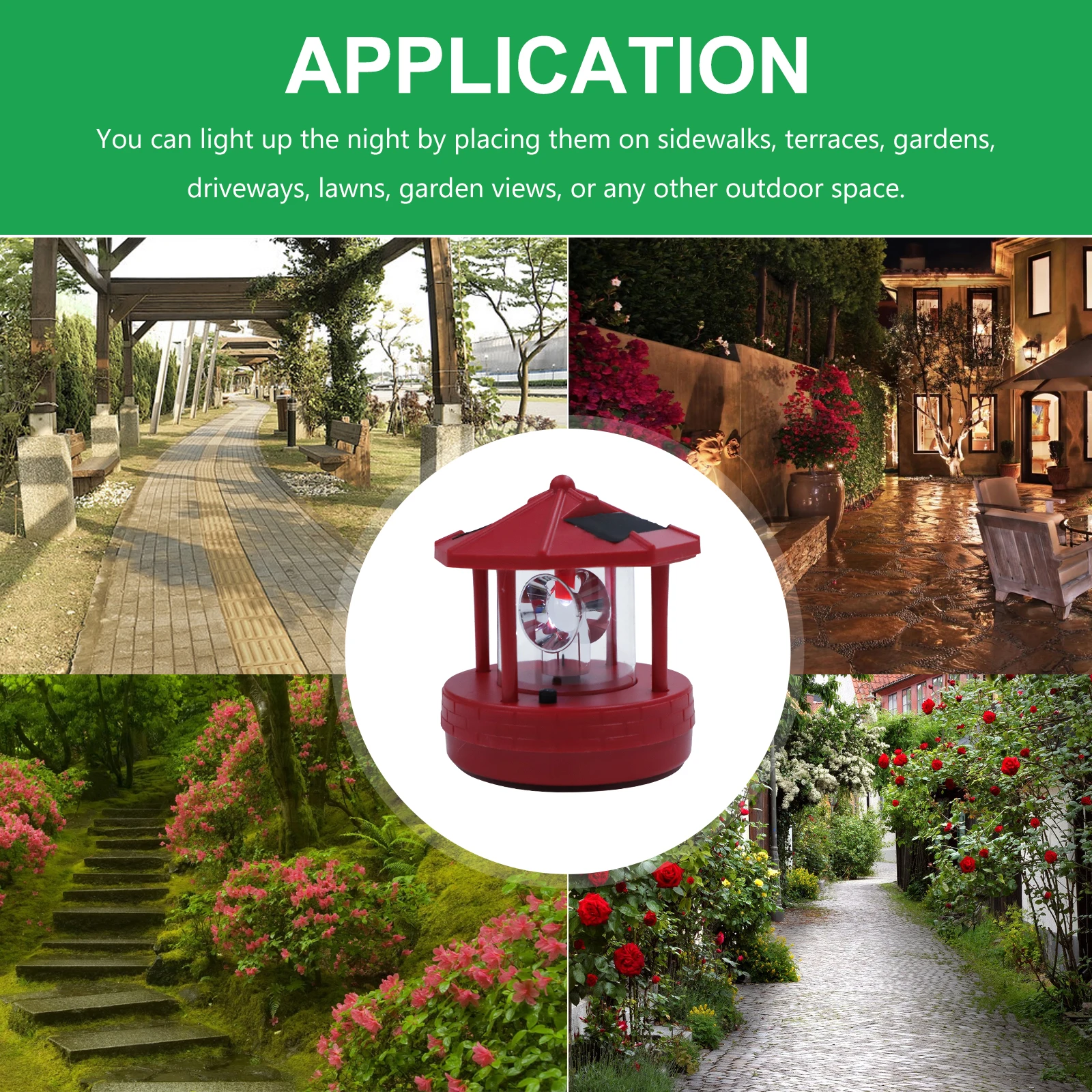 

Solar Powered Rotating Lamp for Outdoor Garden Yard Lawn Decoration Waterproof Energy Saving Gifts Ideas