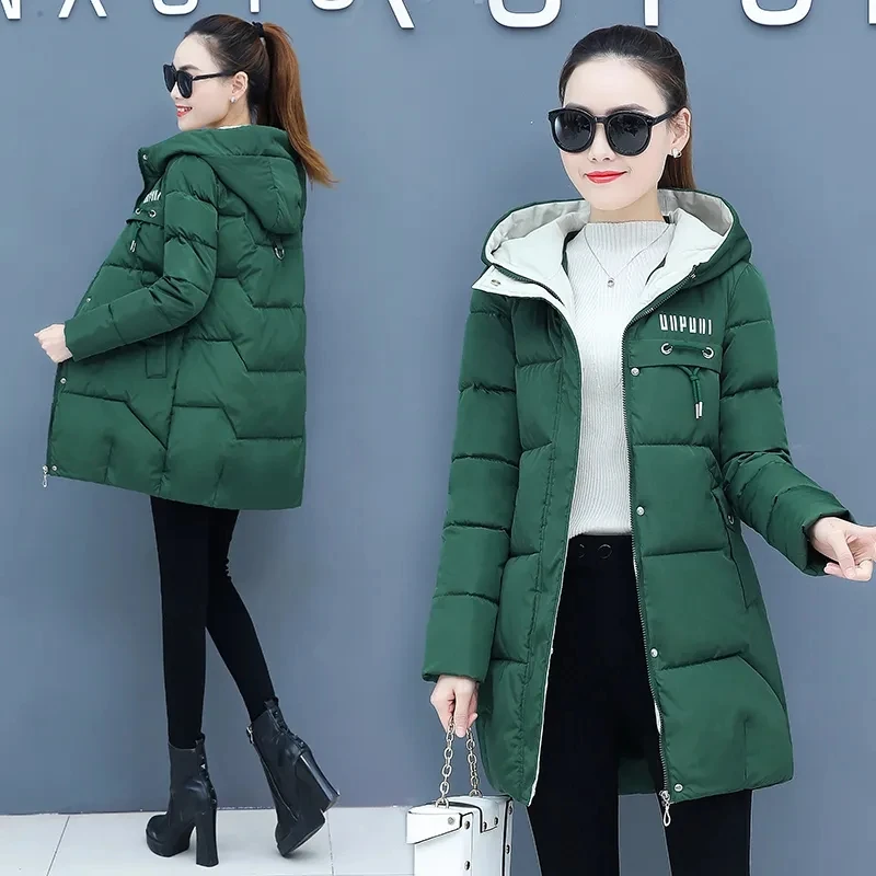 Winter Parkas 2023 New Women Jacket Thicken Warm Long Coat Casual Hooded Cotton Padded Jackets Female Parka Snow Coat Outerwear