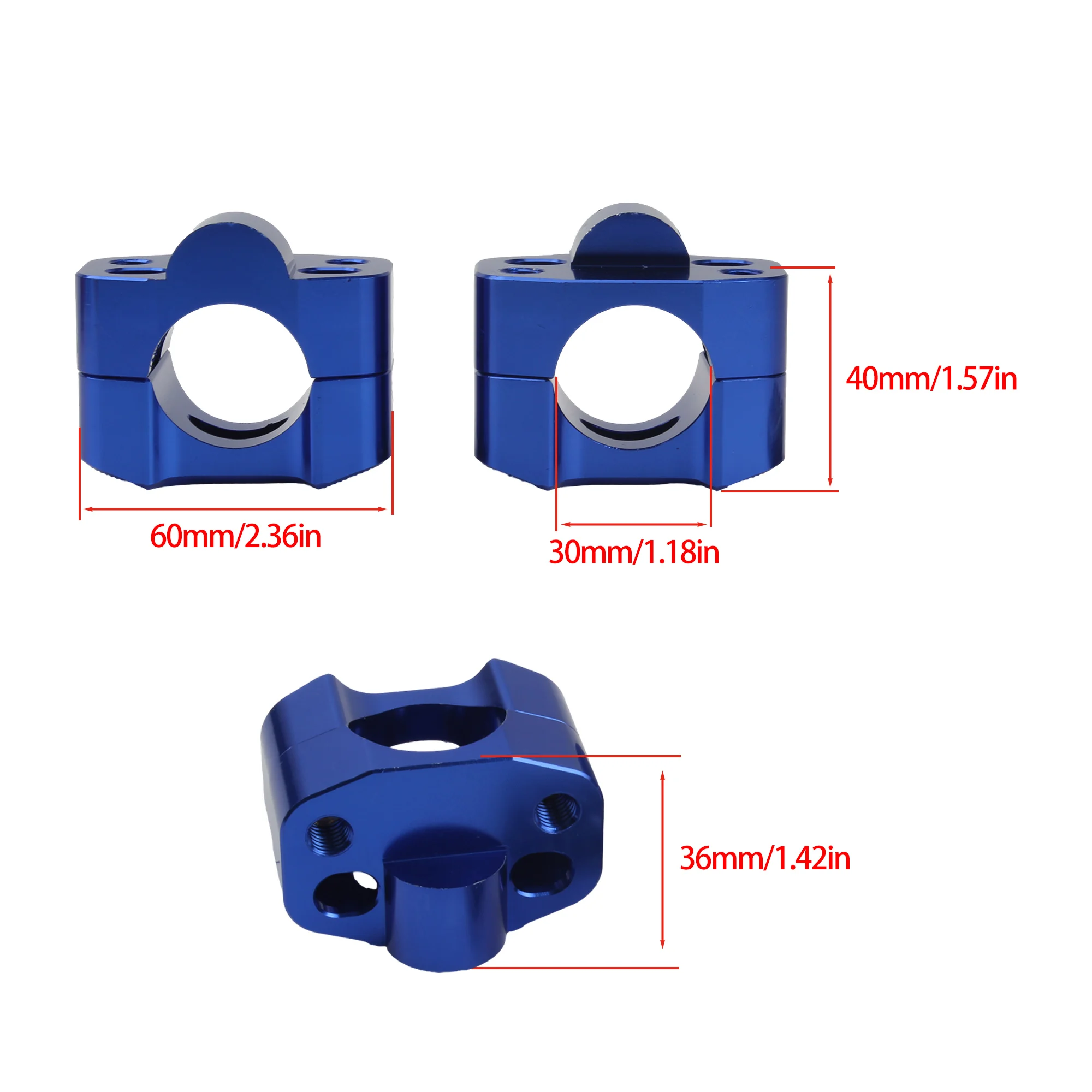 Universal Motocross CNC Billet HandleBar For KTM Honda Dirt Bike Enduro Modified Fat Bar Risers Mount Clamp Adaptor 22 28mm