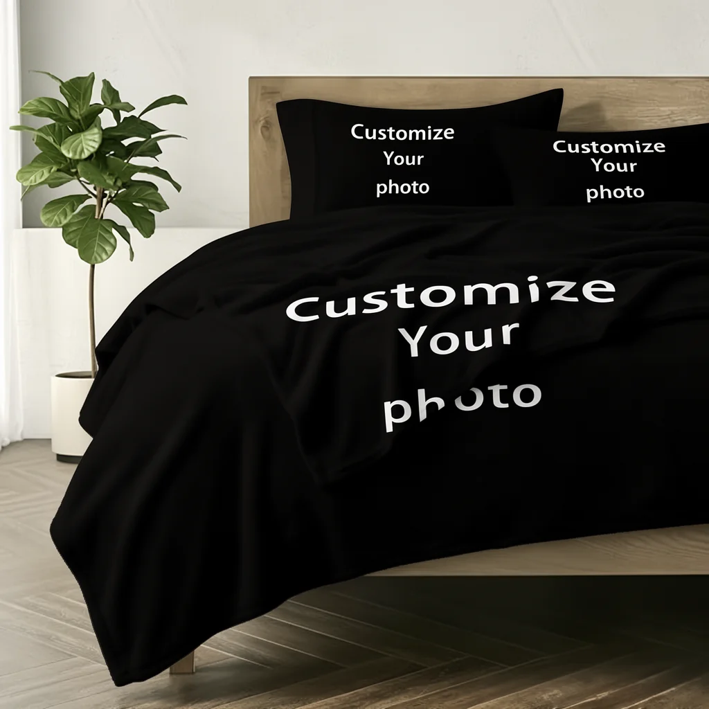 Customized Photo Blankets, Flannel Blanket Printing for Bedroom Sofas, Customized Gifts for Families, Pets, and Couples